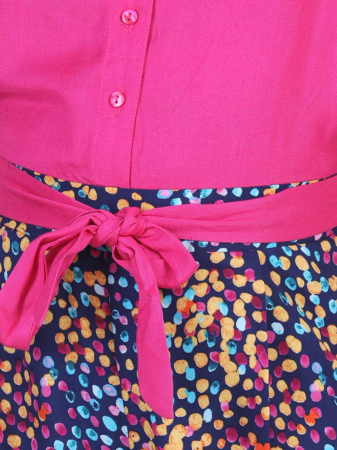 Girls Multi Coloured Printed Jumpsuit