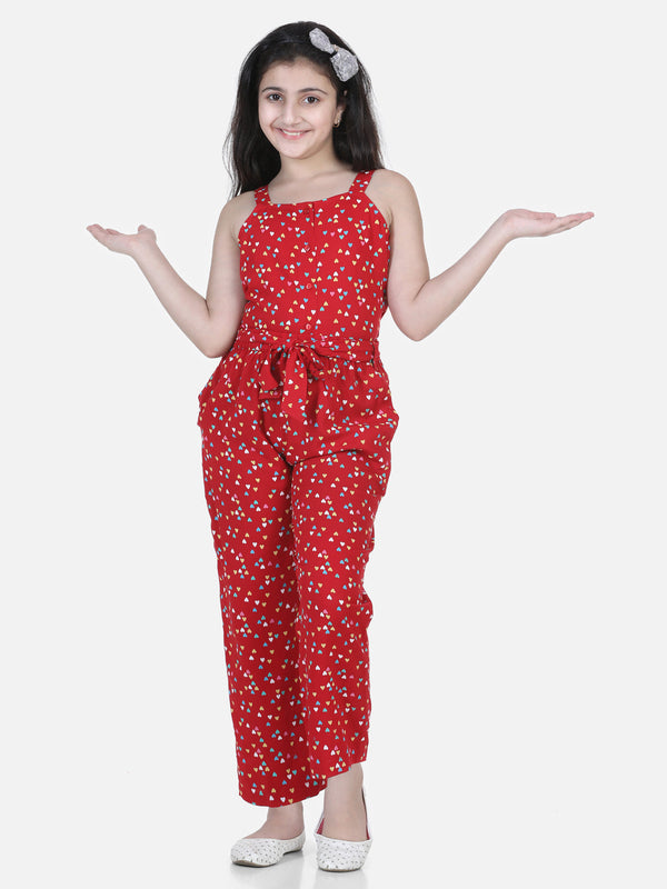 Girls Red Heart Print Set