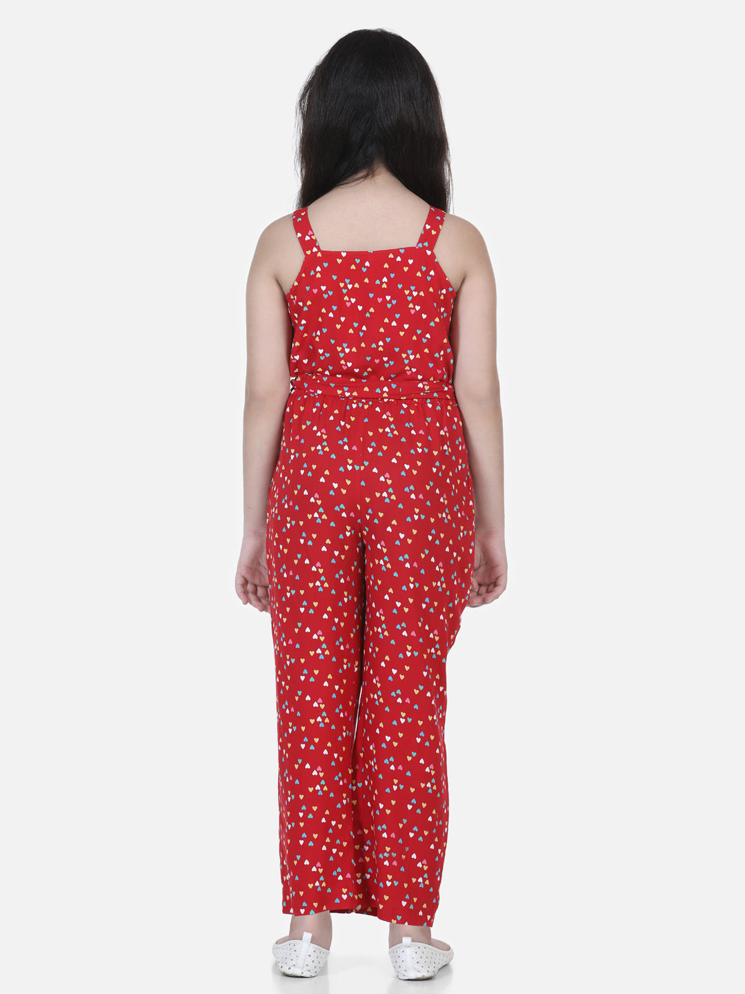 Girls Red Heart Print Set