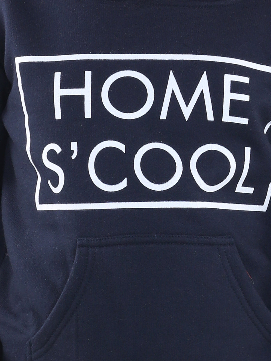 Girls Navy Home S'Cool Printed Hooded Track Suit Set