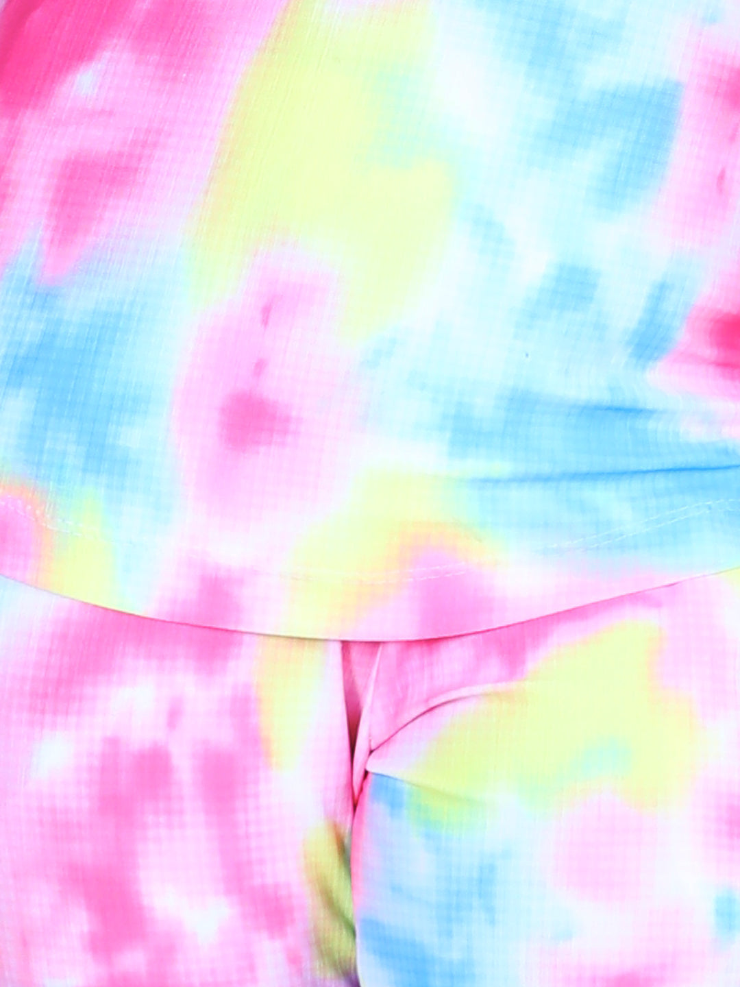 Girls Multicolored Tie & Dye Polyester Blend Track Suit Set